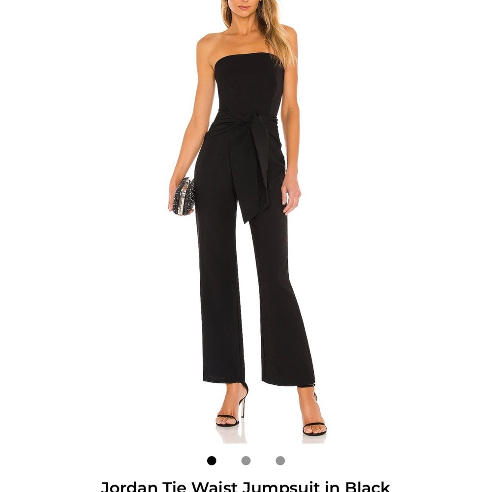 Revolve x Superdown | Jordan Tie Waist Jumpsuit in Black | Size XS